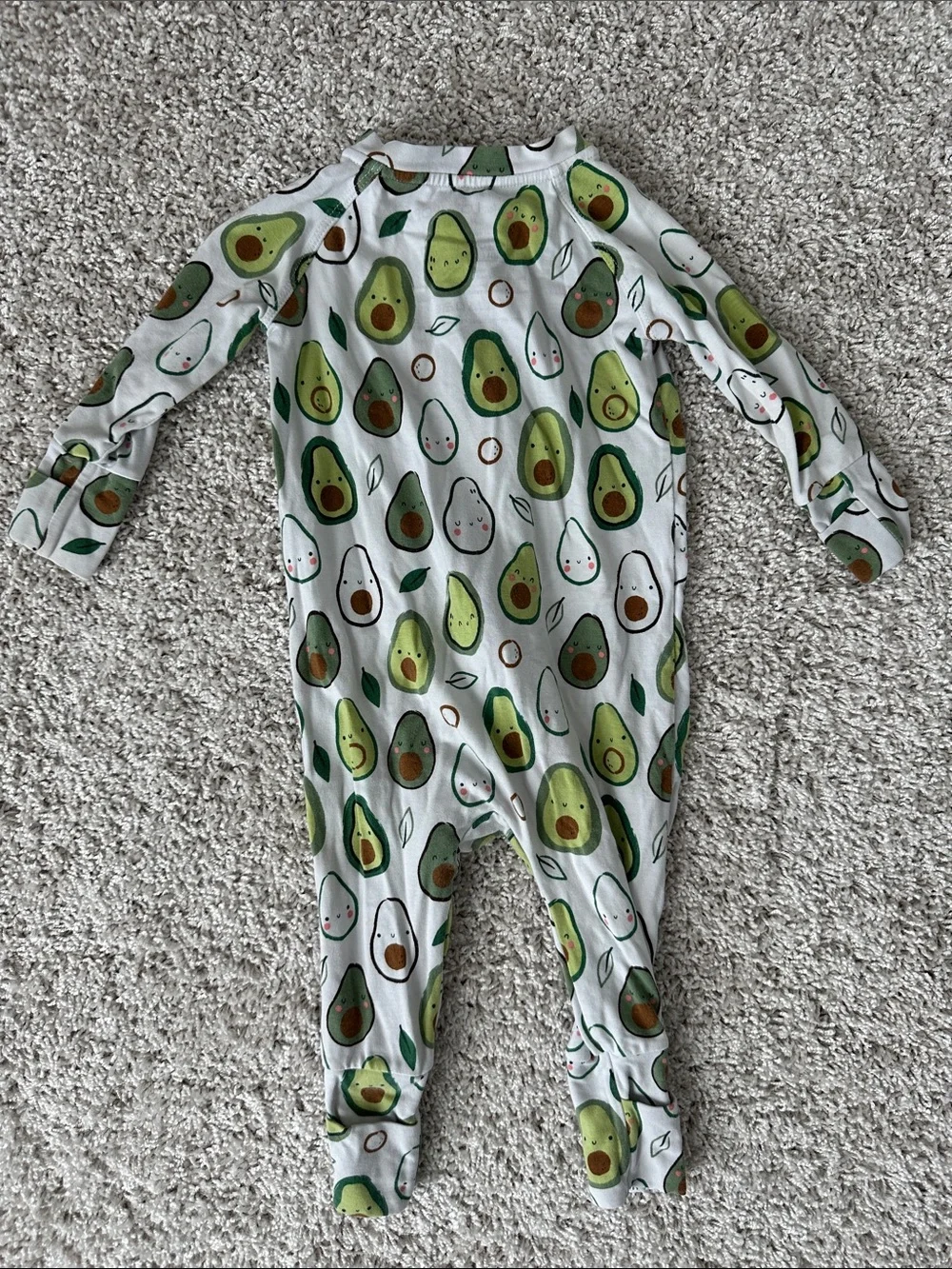 Loulou Lollipop Baby Avocado Print Footless Full-Zip